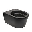 SWISS AQUA TECHNOLOGIES - Swiss Aqua Technologies WC suspendu sans bride et fixations invisibles + abattant frein de chute, Noir mat (BLACKSATRIMLESS-SP) - vignette