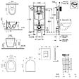 GROHE - Rapid SL Pack WC bâti-support + WC sans bride Vitra Integra + Abattant SoftClose + Plaque noir mat (RapidSL-BlackIntegra-KF0) - vignette