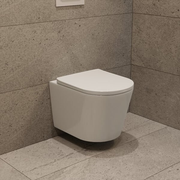 SWISS AQUA TECHNOLOGIES - Pack WC bâti-support autoportant + WC suspendu sans bride + abattant SoftClose + plaque blanche (SMRTCETOR270) - large
