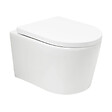 SWISS AQUA TECHNOLOGIES - Swiss Aqua Technologies Brevis WC suspendu sans bride avec abattant SoftClose, rinçage Vortex, fixations invisibles, blanc (SATBRE010RTORP) - vignette