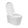 SWISS AQUA TECHNOLOGIES - Swiss Aqua Technologies Brevis WC suspendu sans bride avec abattant SoftClose, rinçage Vortex, fixations invisibles, blanc (SATBRE010RTORP) - vignette