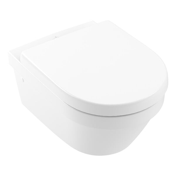 VILLEROY & BOCH - Pack WC Bâti-support sol mur Villeroy & Boch + WC sans bride Villeroy + Abattant SoftClose + Plaque noire (VCNARCHI3-4) - large