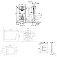 GROHE - Pack WC bâti-support autoportant Rapid SL 113 cm + WC sans bride + abattant SoftClose + plaque chrome (PROCETOR1SP) - vignette