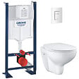 GROHE - Grohe Rapid SL Bâti Support autoportant, cuvette Bau Ceramic sans bride avec abattant frein de chute (AutoportantBAU2) - vignette