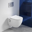 GEBERIT - Pack bati-support Geberit UP100 + WC sans bride Swiss Aqua Technologies + Abattant SoftClose + Plaque (ProjectGeb10) - vignette
