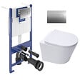 VILLEROY & BOCH - ViConnect Pro S Pack WC bâti-support Villeroy & Boch + WC sans bride Swiss Aqua Technologies + abattant + plaque (VCNINFI2CH) - vignette