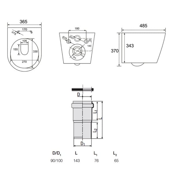 VILLEROY & BOCH - ViConnect Pro S Pack WC bâti-support Villeroy & Boch + WC sans bride Swiss Aqua Technologies + abattant + plaque (VCNINFI2CH) - large