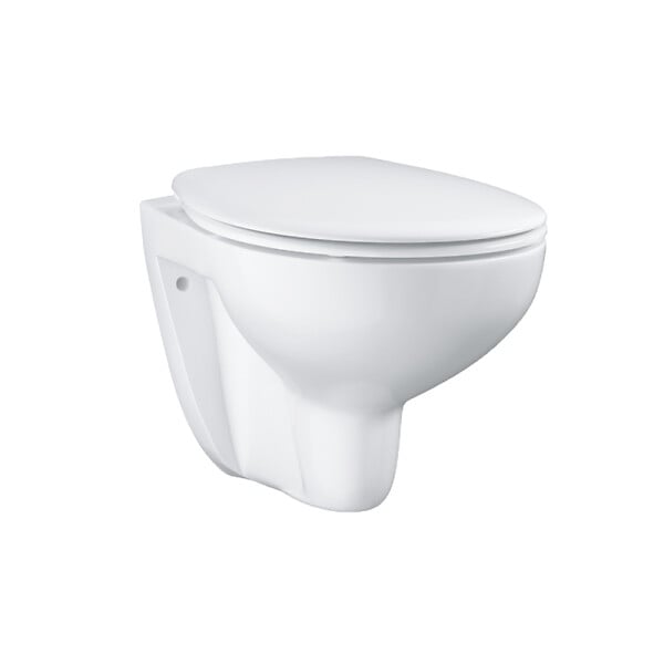 GROHE - Pack Bâti autoportant Rapid SL + Cuvette suspendue sans bride Bau Ceramic + Abattant déclipsable (ProjectBauClassic-3) - large