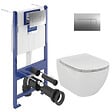VILLEROY & BOCH - ViConnect Pro S Pack WC bâti-support Villeroy & boch + WC suspendu sans bride + abattant Softclose + plaque (VICONNECTTESI-2CH) - vignette