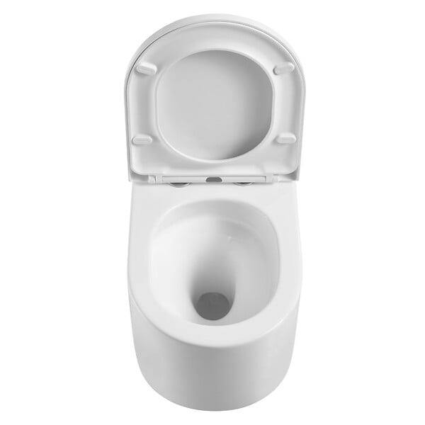 GROHE - Pack WC Bâti-support + WC sans bride Vortex SAT Delano + Abattant softclose + Plaque Chrome - large