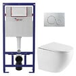 SWISS AQUA TECHNOLOGIES - Pack WC bâti ECO 2L Swiss Aqua Technologies + WC suspendu Swiss Aqua Technologies + plaque chrome brillant (STEST67WR05-FR) - vignette