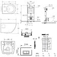 VITRA - Vitra  Pack WC Bâti-support V-Fix Core + WC sans bride SAT + Abattant SoftClose + Plaque, Blanc brillant (V-FixProject-1) - vignette