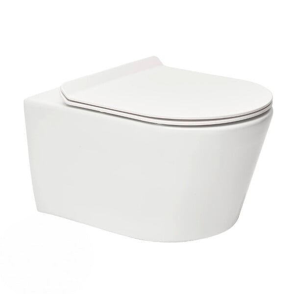SWISS AQUA TECHNOLOGIES - Swiss Aqua Technologies Brevis WC suspendu sans bride, fixations invisibles + abattant ultra-fin, softclose (SATBRE011RREXP) - large