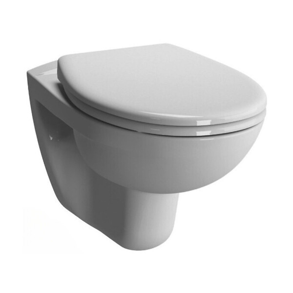 VITRA - Vitra  Pack WC Bâti-support V-Fix + WC sans bride Vitra Normus + Abattant SoftClose + Plaque, Blanc Brillant (V-FixNormusRimless-1) - large