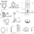 VITRA - Vitra  Pack WC Bâti-support V-Fix + WC sans bride Vitra Normus + Abattant SoftClose + Plaque, Blanc Brillant (V-FixNormusRimless-1) - vignette