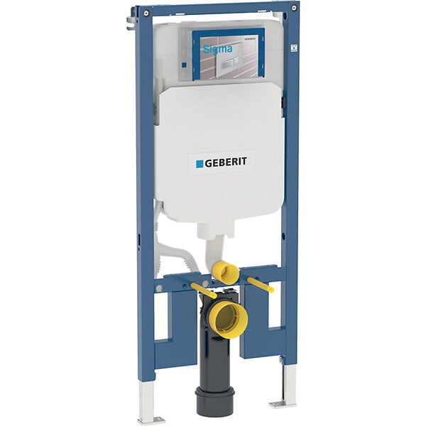 GEBERIT - Pack WC Bati-support Geberit extra-plat + Cuvette Swiss Aqua Technologies sans bride fixations invisibles + Plaque - large