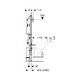 GEBERIT - Geberit Bâti-support DUOFIXBasic pour toilettes suspendues, avec Plaque de déclenchement Delta chrome (458.141.21.1) - vignette