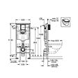 GROHE - Pack WC Bâti-support Rapid SL + Cuvette SAT Infinitio noire mat + Abattant frein de chute + Plaque Chrome + Set habillage - vignette