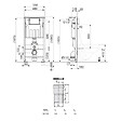 VILLEROY & BOCH - Pack WC Bâti-support Villeroy & Boch + WC sans bride SAT + Plaque de déclenchement double, Blanche (ViConnectFusionTQ-2) - vignette
