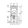GEBERIT - Geberit Duofix bâti-support pour WC suspendu, 112 cm, avec réservoir encastré Delta 12 cm (458.103.00.2) - vignette