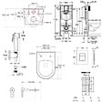 GROHE - Grohe Pack WC Bâti-support Rapid SL + WC sans bride Brevis + Abattant softclose + Douchette bidet + Plaque chrome - vignette