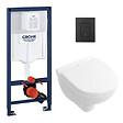GROHE - Grohe Pack WC Bâti-support RapidSL + Cuvette suspendue + Abattant  + Plaque Noir mat (RAPIDSL-O.NOVO49-KF0) - vignette
