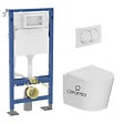 GEBERIT - Pack WC bâti-support autoportant Duofix 112cm + WC suspendu sans bride + abattant SoftClose + plaque blanche (CETORGEBX-SP) - vignette