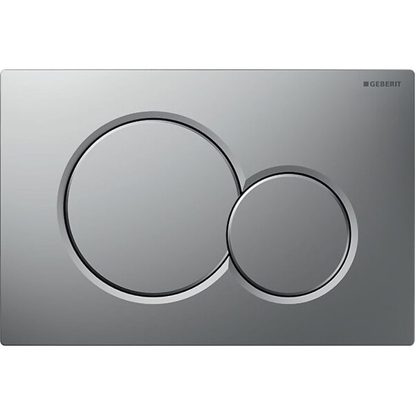 GEBERIT - Pack WC Bati-support Geberit extra-plat + Cuvette SAT Infinitio sans bride fixations invisibles + Plaque chrome mat - large