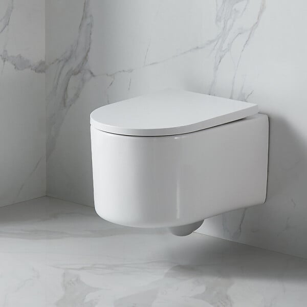 SWISS AQUA TECHNOLOGIES - WC suspendu sans bride Vortex et fixations invisibles, abattant frein de chute (SAT72010RTORP) - large