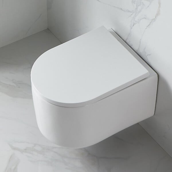 SWISS AQUA TECHNOLOGIES - WC suspendu sans bride Vortex et fixations invisibles, abattant frein de chute (SAT72010RTORP) - large
