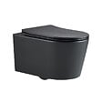 GEBERIT - Pack WC Bati-support Geberit + WC Swiss Aqua Technologies sans bride + abattant SoftClose + plaque noire mat (BLSATGEB10SP) - vignette