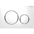 GEBERIT - Pack Bati-support Geberit UP320 + WC sans bride Livea Bello + Abattant softclose + Plaque blanc chrome (GebBello-C) - vignette