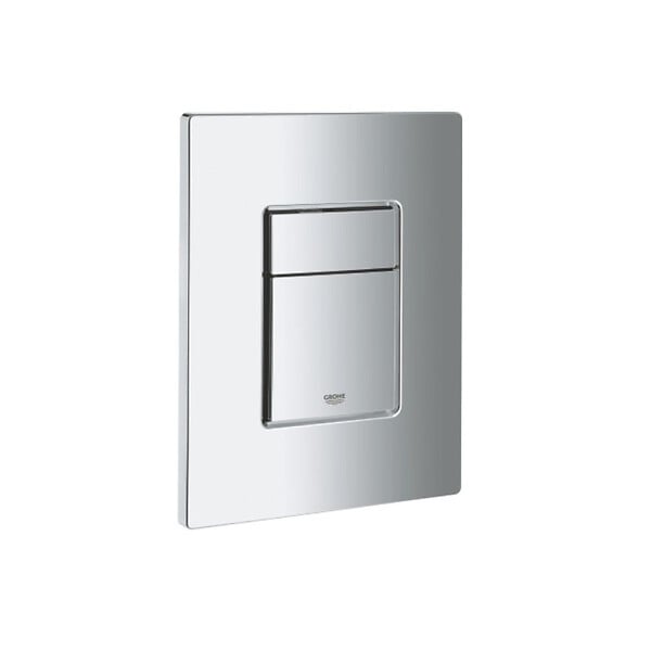 GROHE - SOLIDO Pack Bâti-support + Cuvette suspendue + Abattant + Plaque chrome (AUTOPORTANT-BAU-1) - large