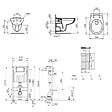 VILLEROY & BOCH - Pack WC bâti-support Villeroy & Boch + WC Porcher sans bride + Abattant + Plaque blanche + habillage (ViConnectPorcher-2-sabo) - vignette