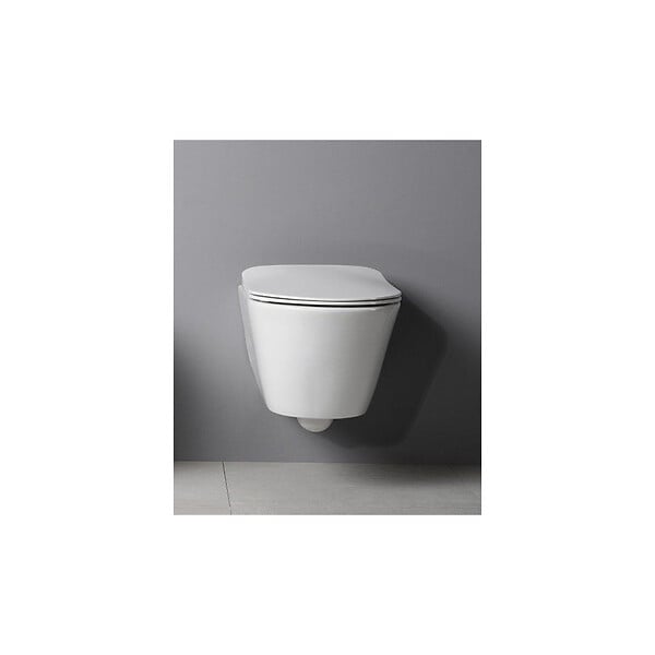 SWISS AQUA TECHNOLOGIES - Pack WC Bâti-support autoportant, WC sans bride Lucco Avva, Abattant softclose, Plaque Chrome - large