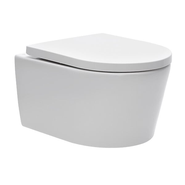GEBERIT - Pack WC Bâti-support Geberit + cuvette Swiss Aqua Technologies suspendue sans bride + plaque noir mat (SATRIMLESSGEB10-SP) - large