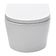 GEBERIT - Pack WC Bâti-support Geberit + cuvette Swiss Aqua Technologies suspendue sans bride + plaque noir mat (SATRIMLESSGEB10-SP) - vignette