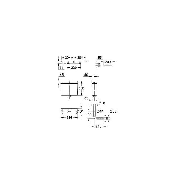 GROHE - Grohe Réservoir de chasse WC, Blanc alpin (37355SH0) - large