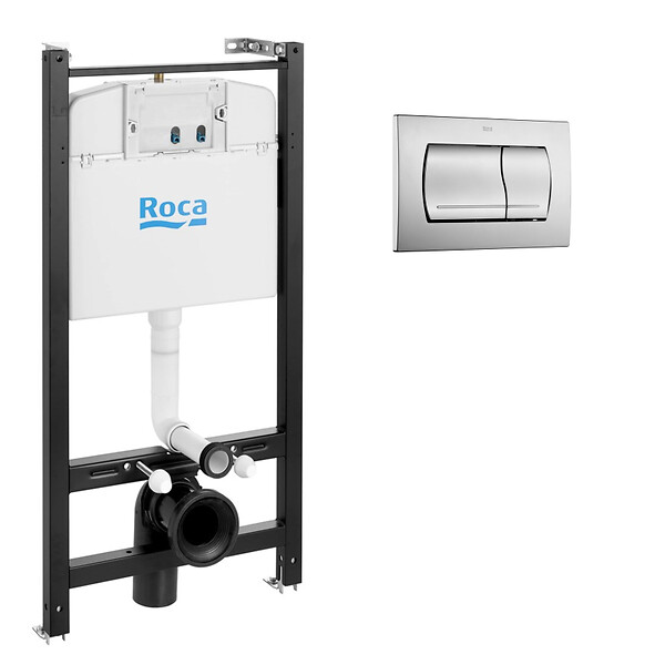 ROCA - Pack Bâti-support Roca Active + Plaque chrome mat (RocaActive-2) - large