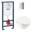 GROHE - Rapid SL Pack Bâti-support + cuvette sans bride + Abattant + Plaque chrome (RAPIDSL-ARCHI4-1) - vignette