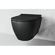 VITRA - Vitra  SENTO Noir mat Cuvette RIM-EX (sans bride) et abattant ultra-fin avec frein de chute (7748B083-0075 + 120-083R009-BP) - vignette