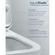 IDEAL STANDARD - Ideal Standard TESI - Cuvette AquaBlade sans bride + abattant ultra-fin avec frein de chute (T354601-lm) - vignette