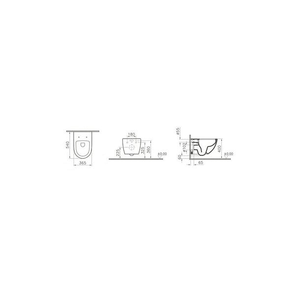 GEBERIT - Pack WC Bati-support Geberit extra-plat UP720 + WC Vitra Sento sans bride noir mat + Fixations cachees + Abattant softclose + Pl - large