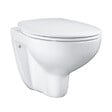 VILLEROY & BOCH - Pack WC bâti-support Villeroy & Boch + Cuvette Grohe Bau sans bride + Abattant + Plaque blanche (ViConnectBauClassic-2) - vignette