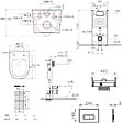 VITRA - Pack WC Bâti-support V-Fix Core + WC sans bride SAT Brevis + Plaque, Blanc brillant (V-FixBrevis-1) - vignette