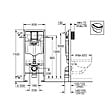 GROHE - Set Bati-support Rapid SL avec fixations murales et plaque de déclenchement noir mat (38811KF0) - vignette