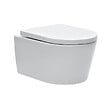 VILLEROY & BOCH - Pack WC Bâti-support sol mur + WC SAT sans bride + Abattant SoftClose + Plaque noire (VCNSAT4) - vignette