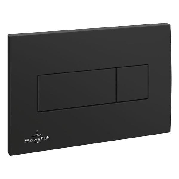VILLEROY & BOCH - Pack WC Bâti-support sol mur + WC SAT sans bride + Abattant SoftClose + Plaque noire (VCNSAT4) - large