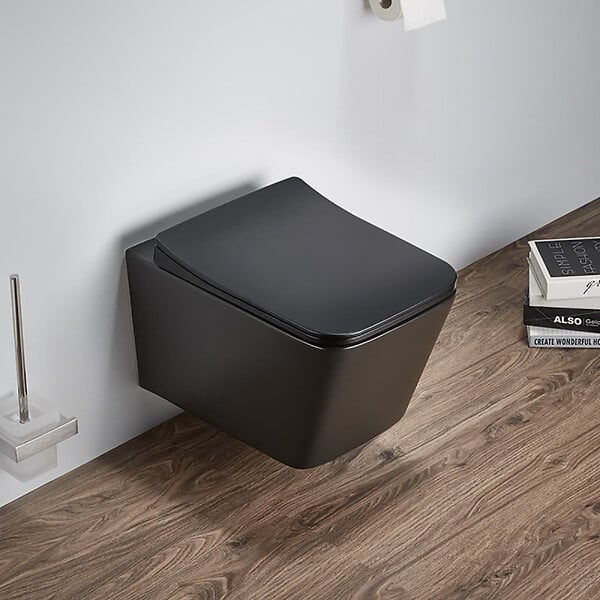 GEBERIT - Pack WC bati-support Geberit + WC sans bride Swiss Aqua Technologies + abattant SoftClose + plaque (SBLINFIGEB7) - large