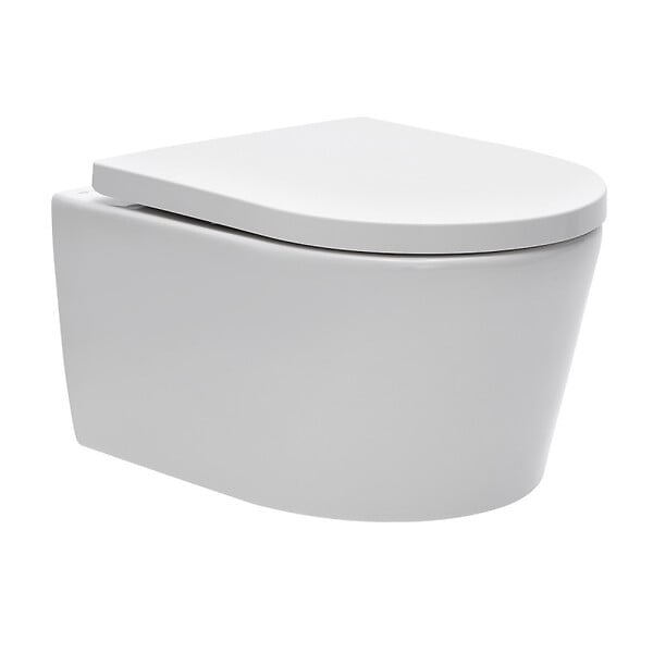 GEBERIT - Pack WC bati-support Geberit + WC Swiss Aqua Technologies sans bride + abattant SoftClose + plaque (SLIM-SATrimless-F) - large